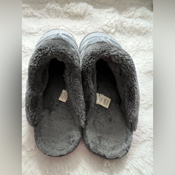 Seattle Seahawks Women's Glitter Open Back Fur Moccasin Slippers Size Large 9-10 - Picture 9 of 15